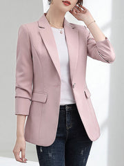 Dlabh blazer with pockets buttons women tailor style