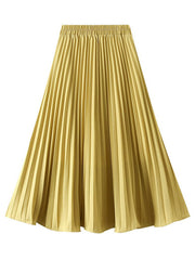 Dlabh long skirt single color pleated elegant women