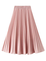 Dlabh long skirt single color pleated elegant women