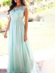 Dlabh Long Bridesmaid Dress Lace Chiffon Elegant