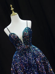 Dlabh mid-length shiny sequin dress with thin straps