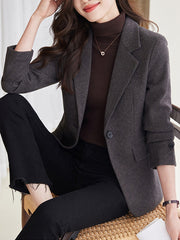 Dlabh blazer with pockets buttons lapel collar woman fashion style suit