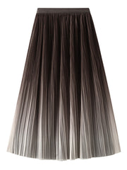 Dlabh skirt gradient color pleated women elegant