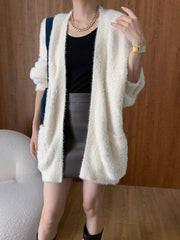 Dlabh cardigan with pockets women casual Beige