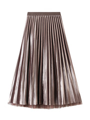 Dlabh long skirt pleated velvet tulle elegant women