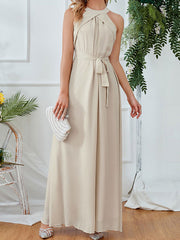 Dlabh long chiffon bridesmaid dress