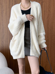 Dlabh cardigan with pockets women casual Beige