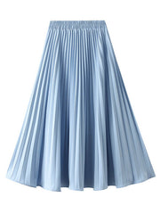 Dlabh long skirt single color pleated elegant women