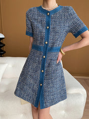 Dlabh mini dress in tweed jeans fashion