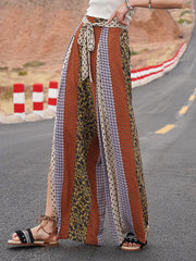 Dlabh long wide leg flared slit bohemian pants