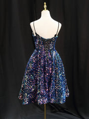 Dlabh mid-length shiny sequin dress with thin straps